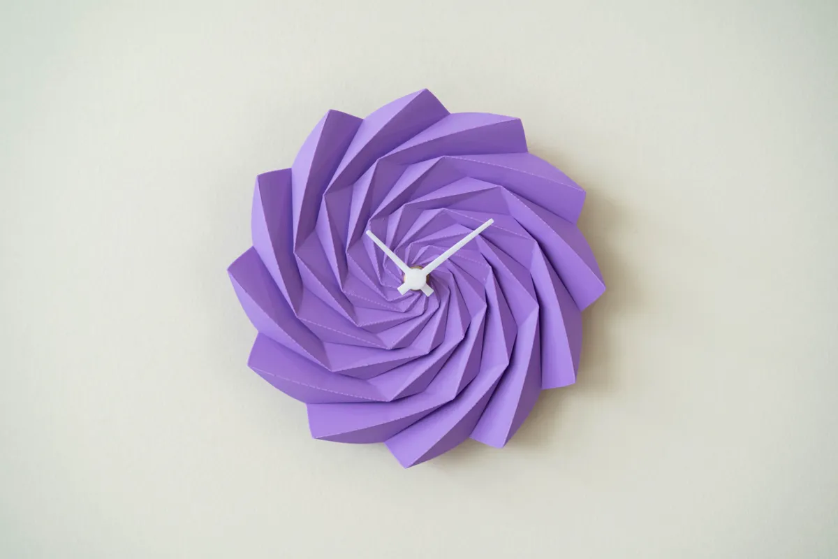 Origami Spiral of Life Clock, photo 4 of 4 - Origami Spiral of Life Clock Home Decor Items
