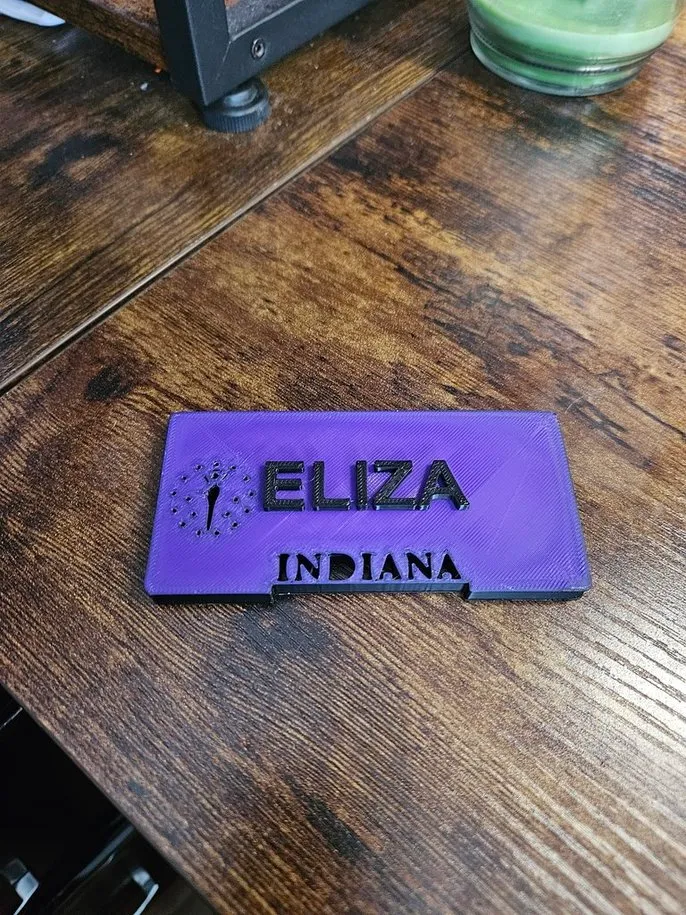 Indiana License plate blank