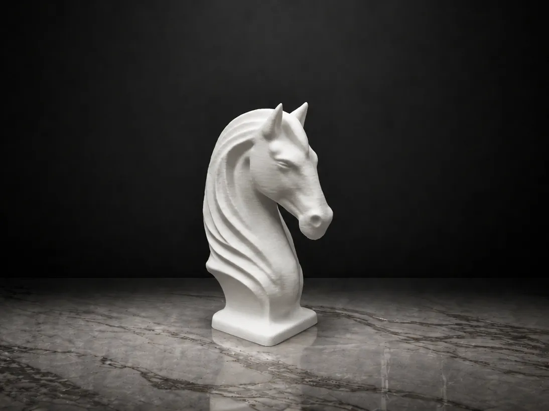 Modern Horse Bust Sculpture