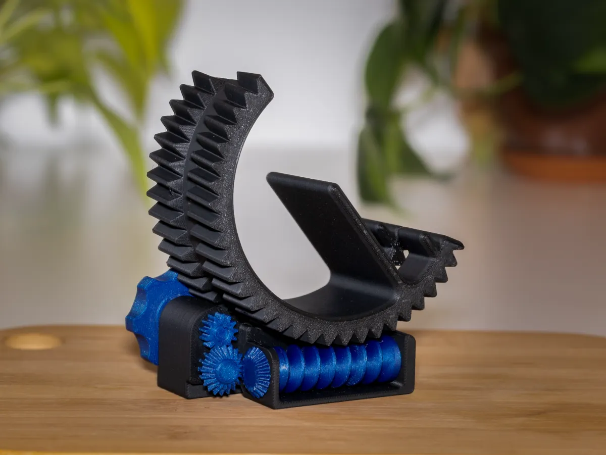 Industrial Tilt Phone Stand with Worm Gear