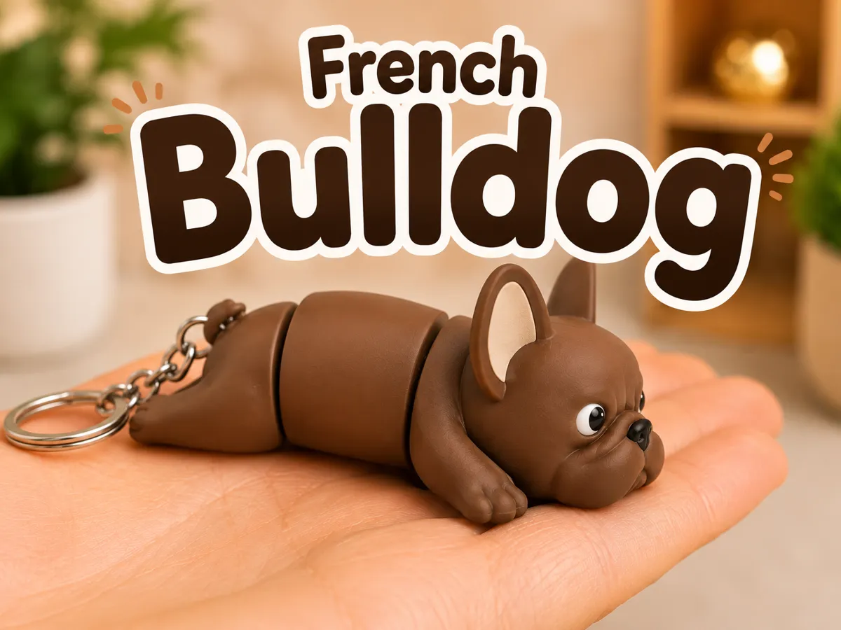 Cute French Bulldog, Flexi Toy