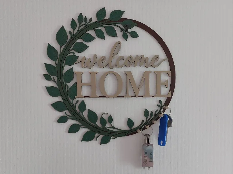 Welcome Home - Door Sign & Key Holder