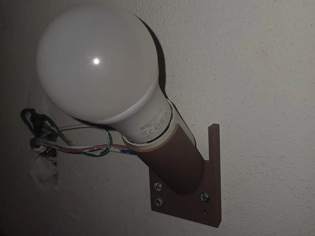 Bulb Holder Minimalist Angled Wall Lamp