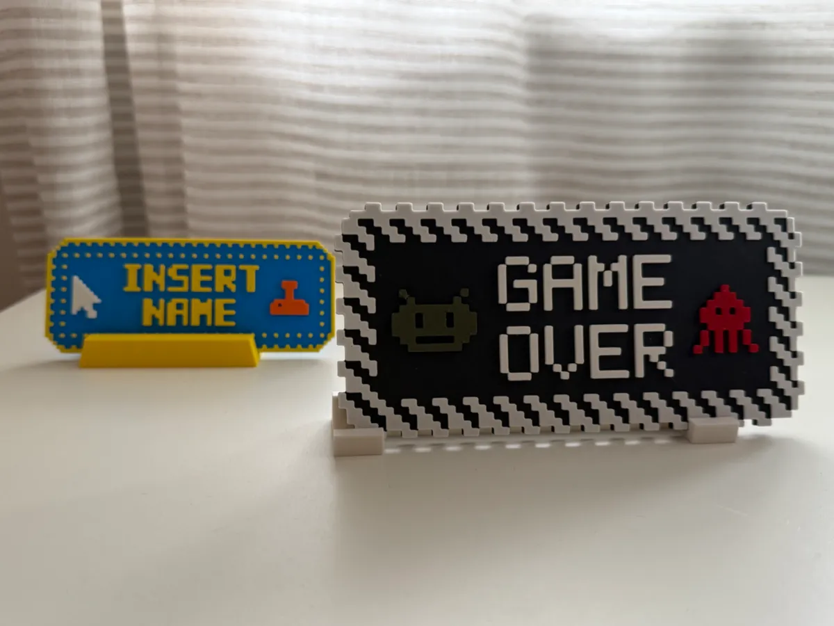 Custom Pixel Sign, Retro 8-Bit Name Plate