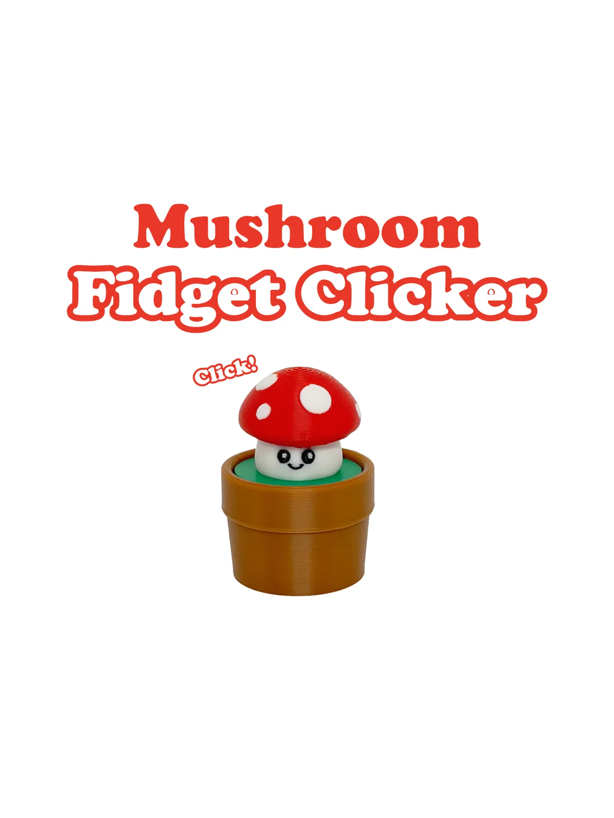 Cute Mushrooms Clicker Fidget, photo 2 of 2 - Cute Mushrooms Clicker Fidget Toys & Games