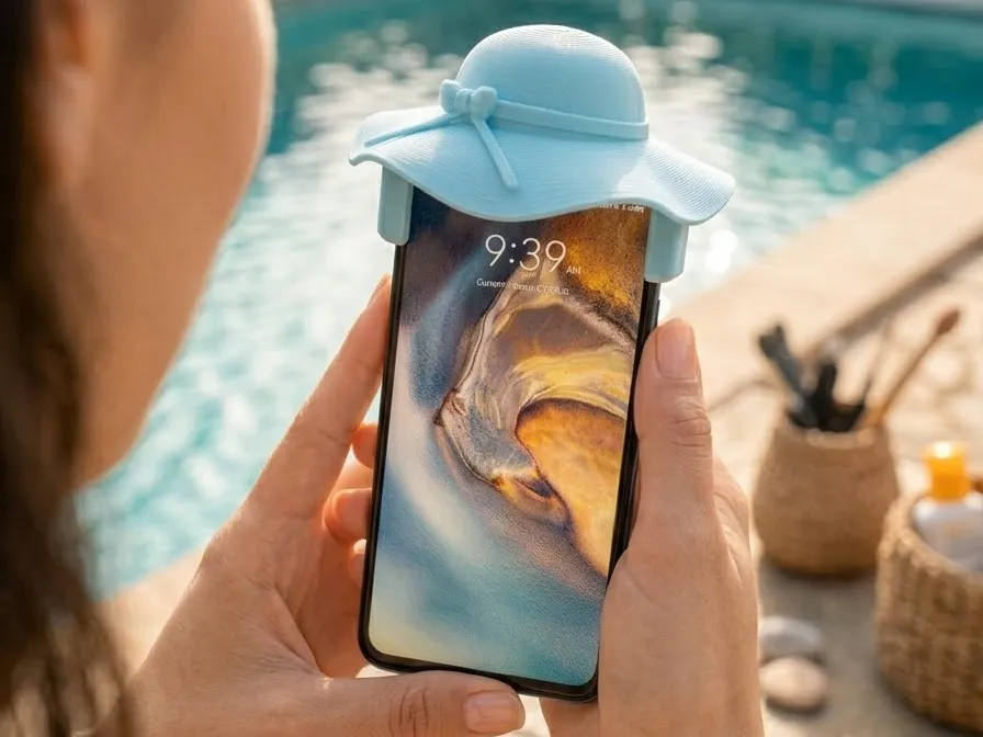 Cellphone hat shade for the ladies