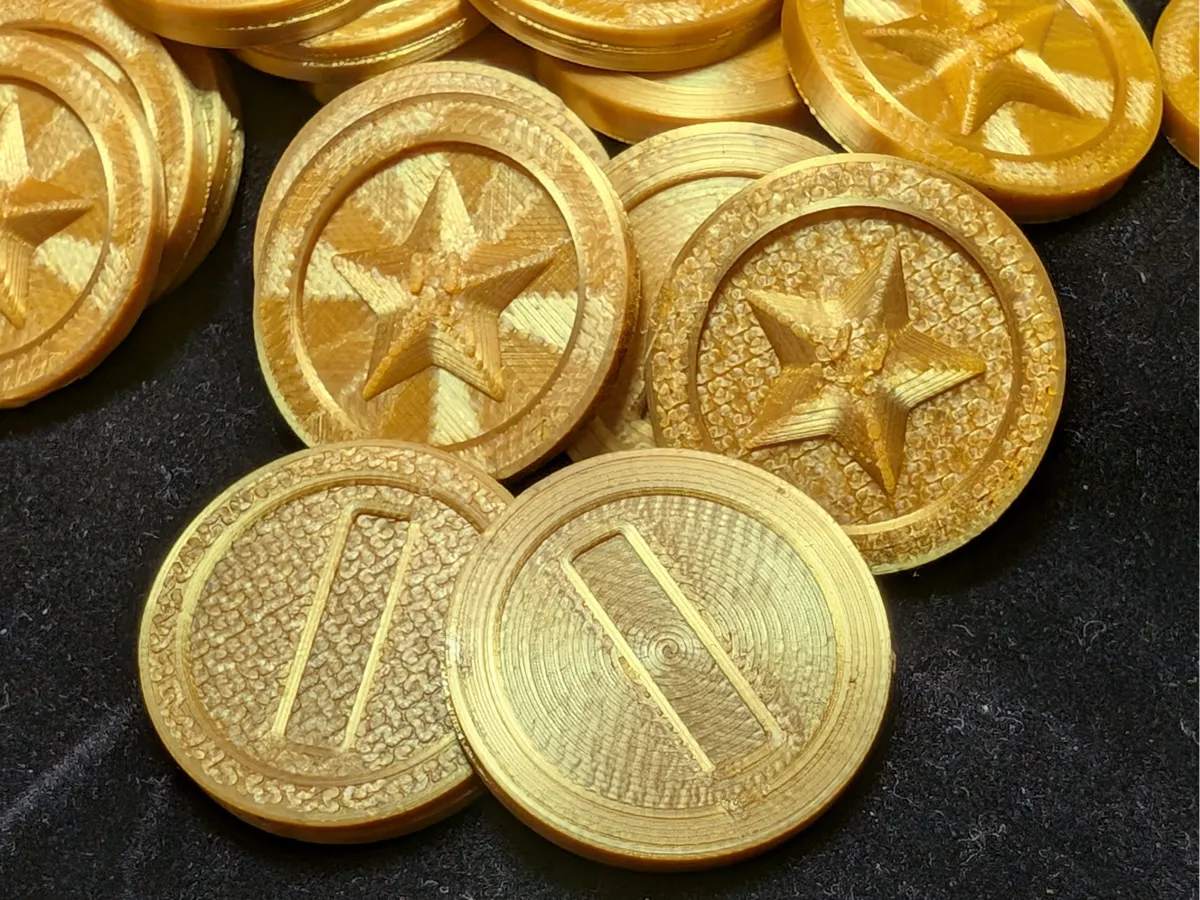 Super Mario Coins - 2-sided No Glue