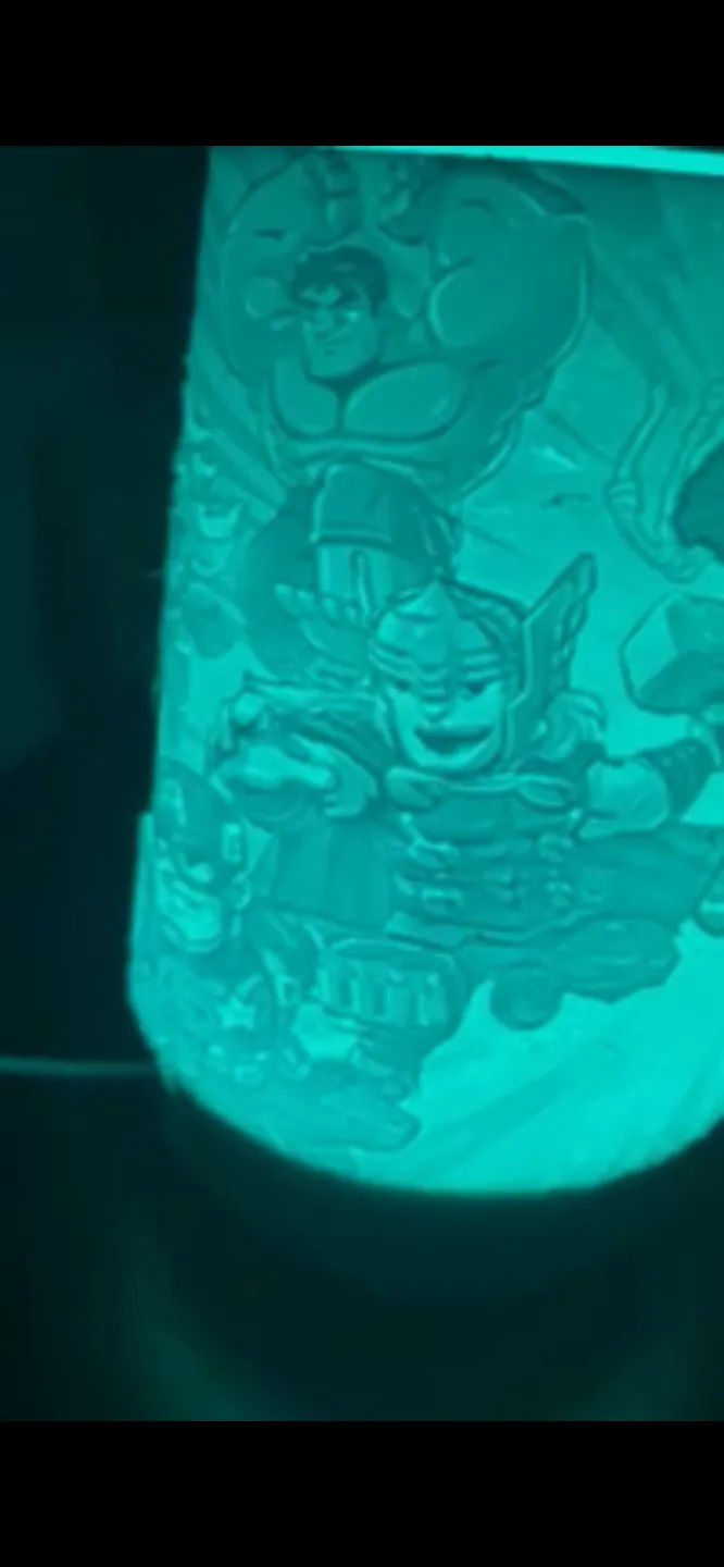 Marvel Superhero Adventures Hatch Cover lithophane, photo 2 of 3 - Marvel Superhero Adventures Hatch Cover lithophane Household