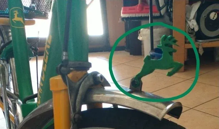 John Deere logo for bike fender, photo 2 of 2 - John Deere logo for bike fender Cycling