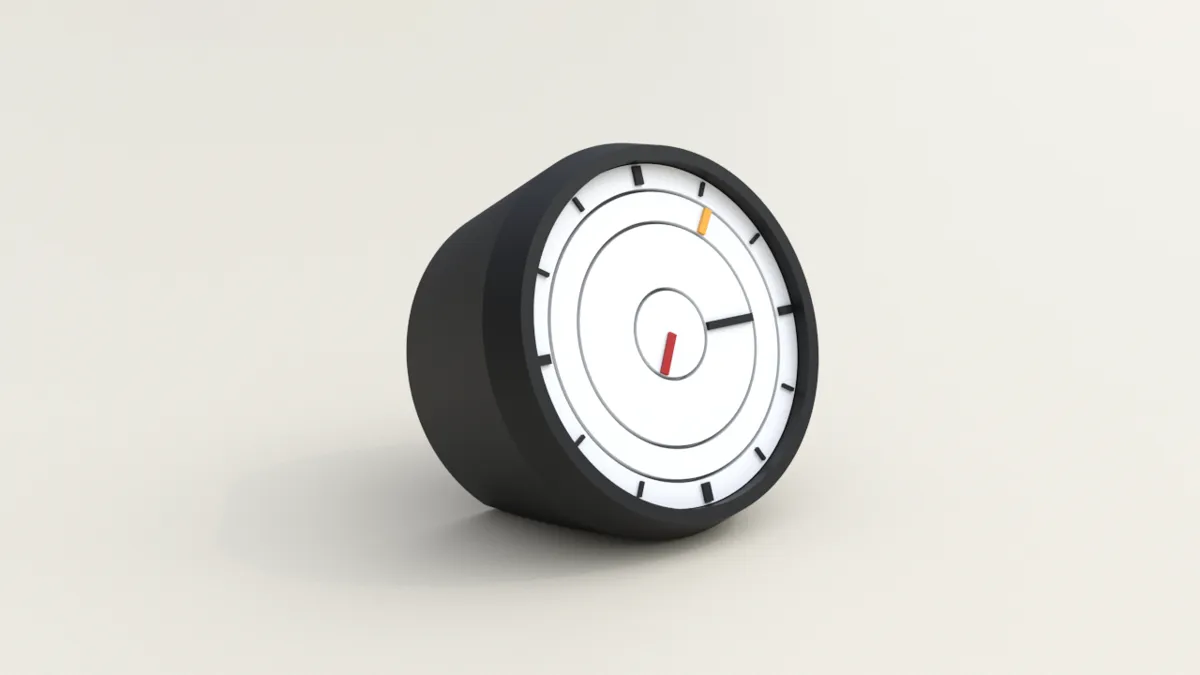 DESK POINTER CLOCK, photo 3 of 4 - DESK POINTER CLOCK Household