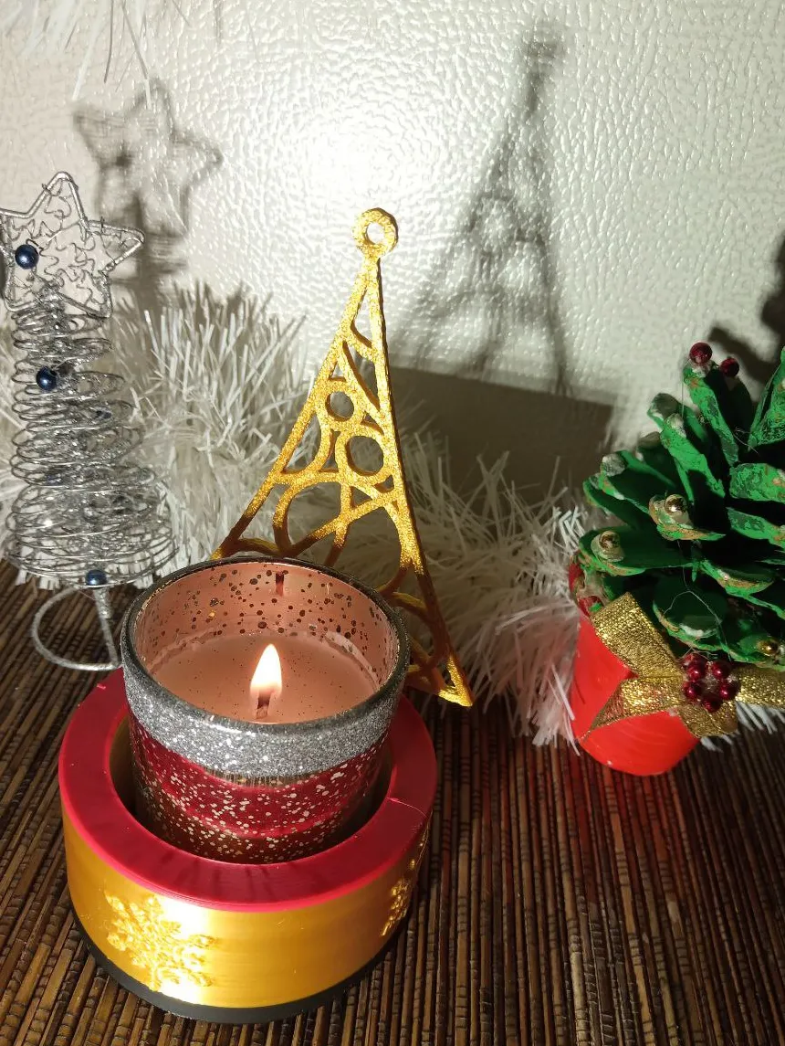 Christmas Candle Holder, photo 3 of 4 - Christmas Candle Holder Household
