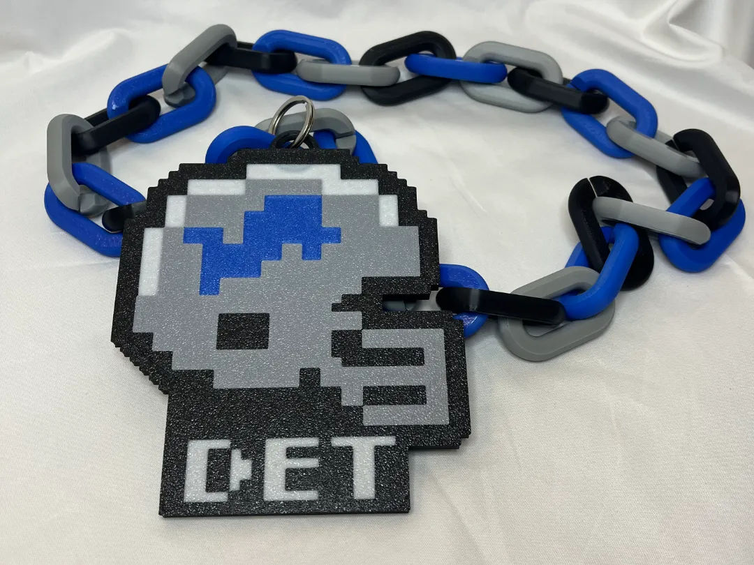 Detroit Lions Tecmo Super Bowl Helmet Logo Chain - Jewelry, in stock in India