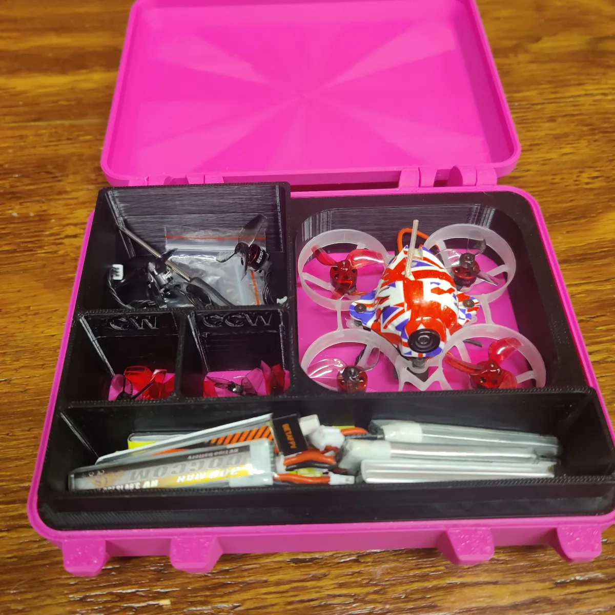 65mm Whoop Case with Storage, photo 2 of 4 - 65mm Whoop Case with Storage Hobby & DIY