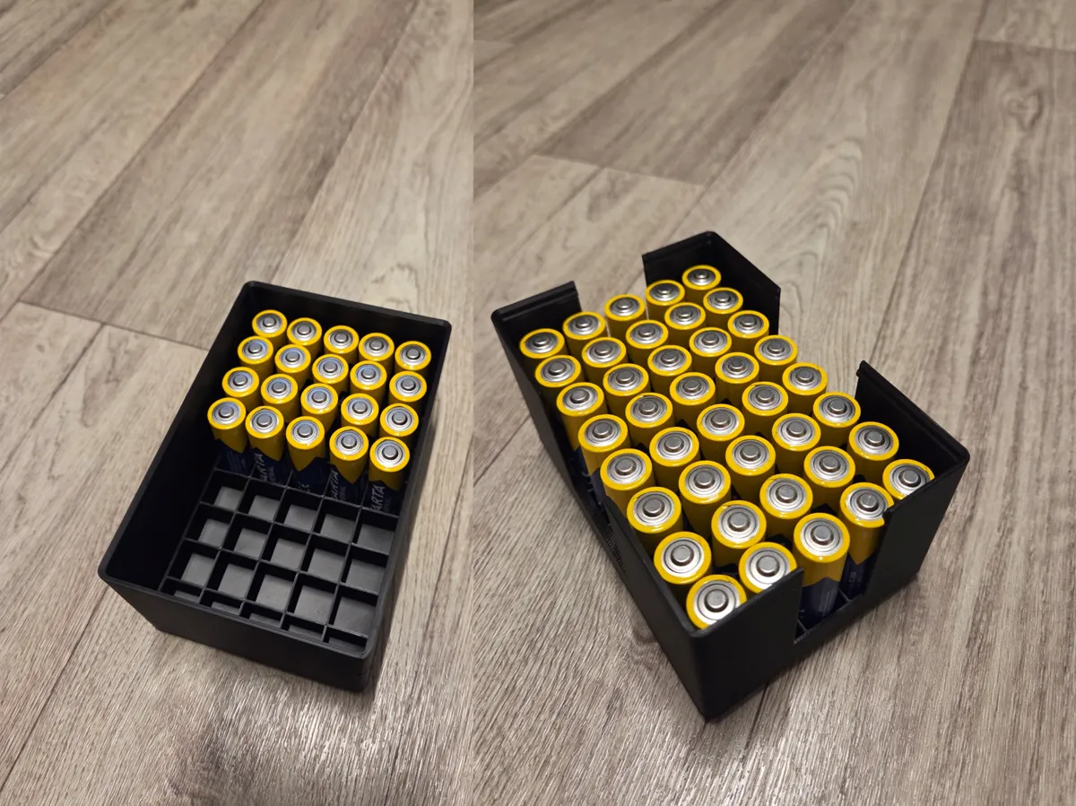 Gridfinity 3x2 Battery box AA stackable