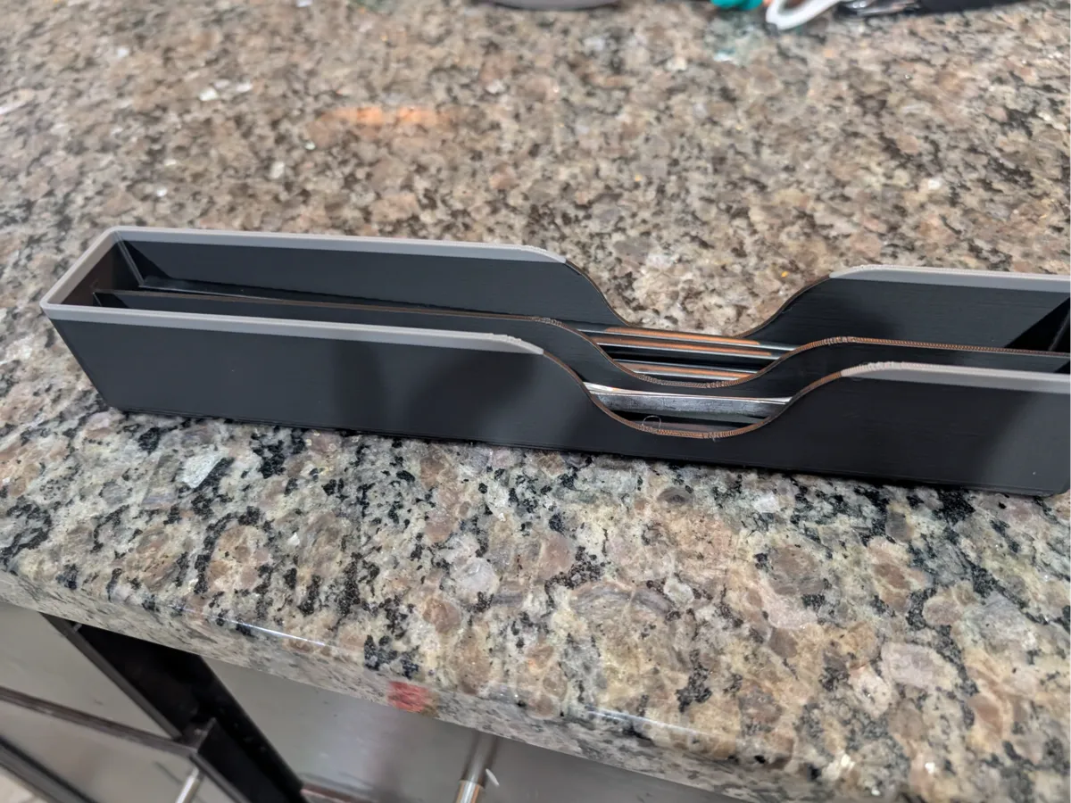 Gridfinity 1x7 Dual Slot Chopstick Holder