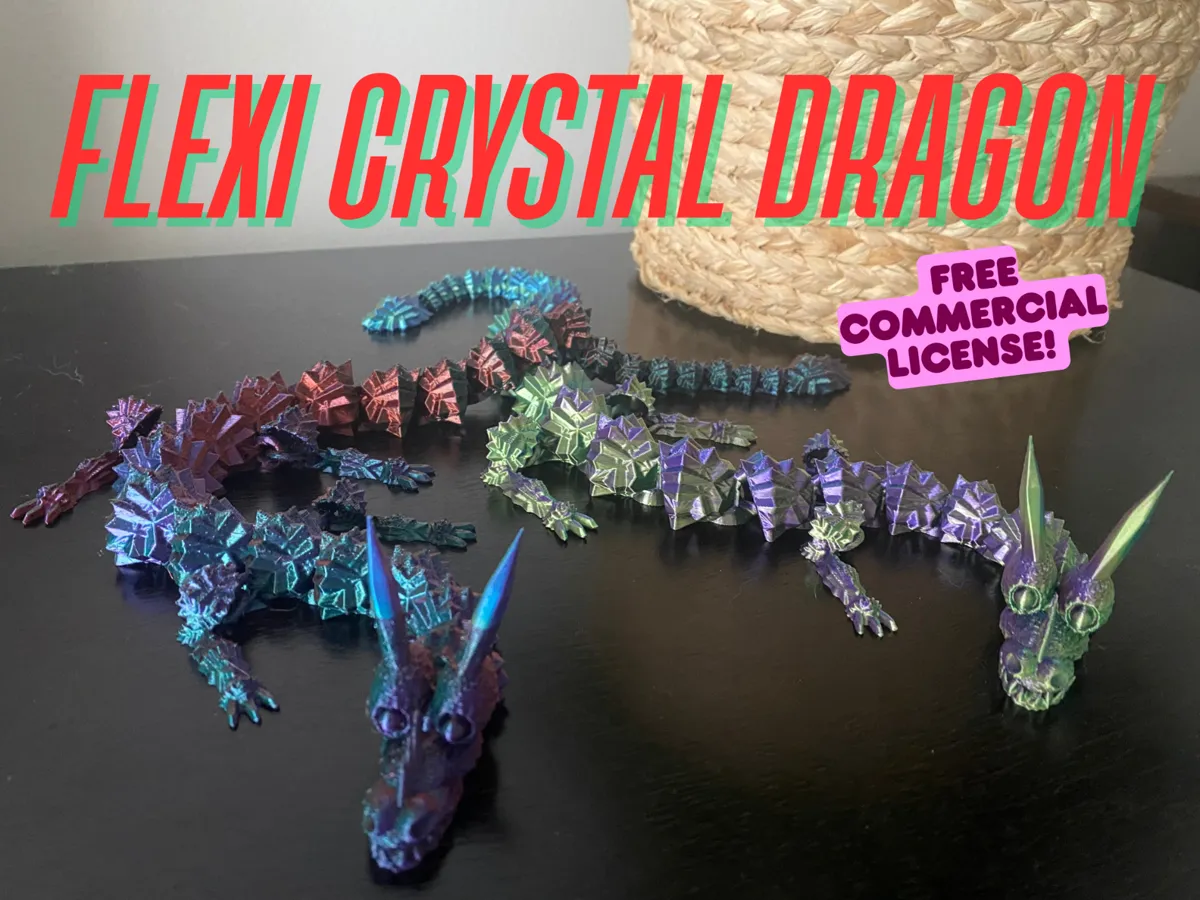 Articulated Crystal Dragon - Free License!