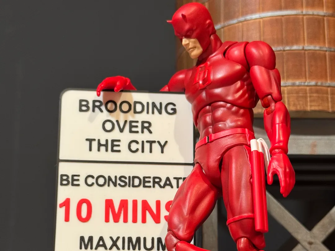 Brooding over the city sign