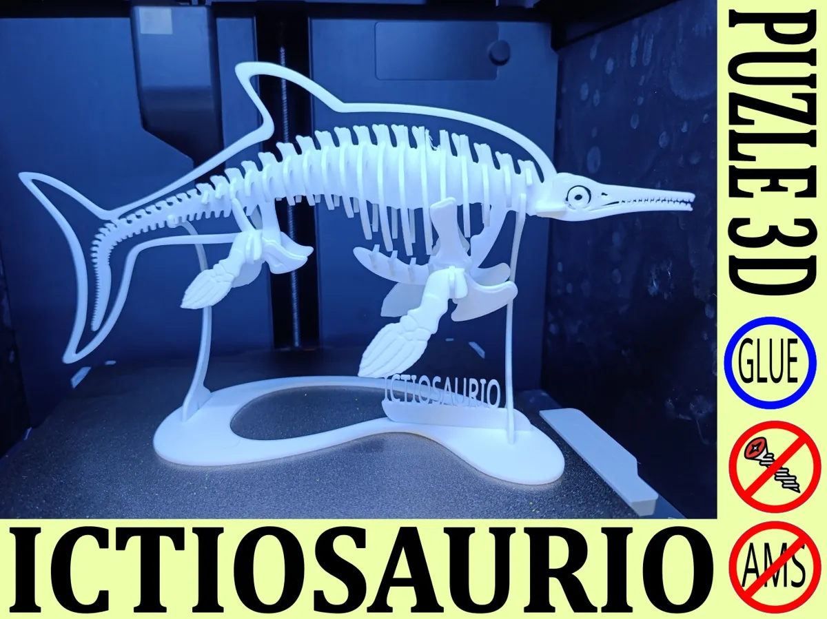 Esqueleto de Ictiosaurio (puzle 3d)