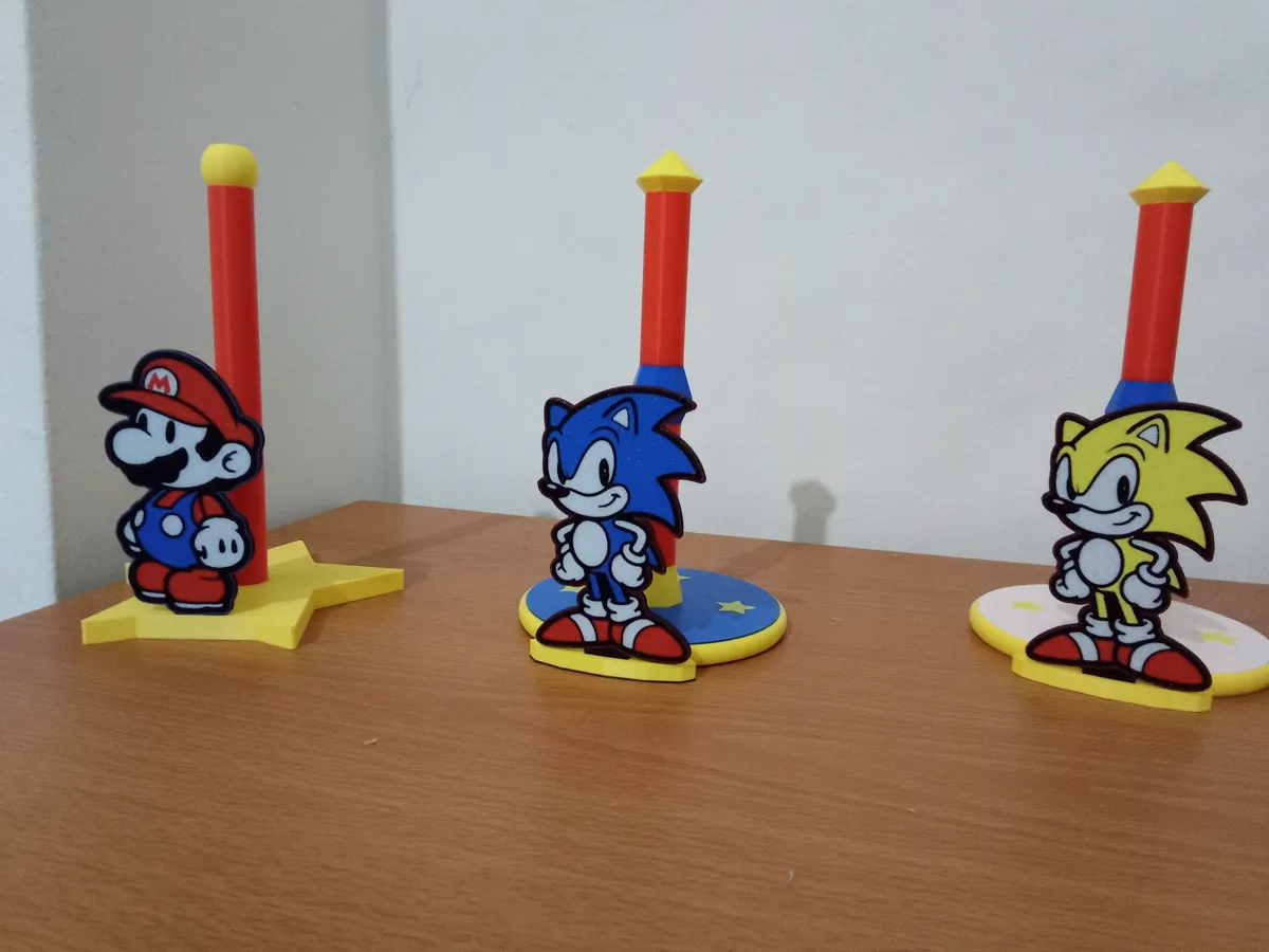 Mario & Sonic Paper Towel Holder, photo 3 of 4 - Mario & Sonic Paper Towel Holder Kitchen & Dining