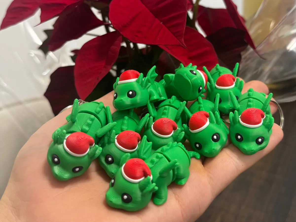 Christmas Dragon - Santa, Snowman & Reindeer Decor, in stock