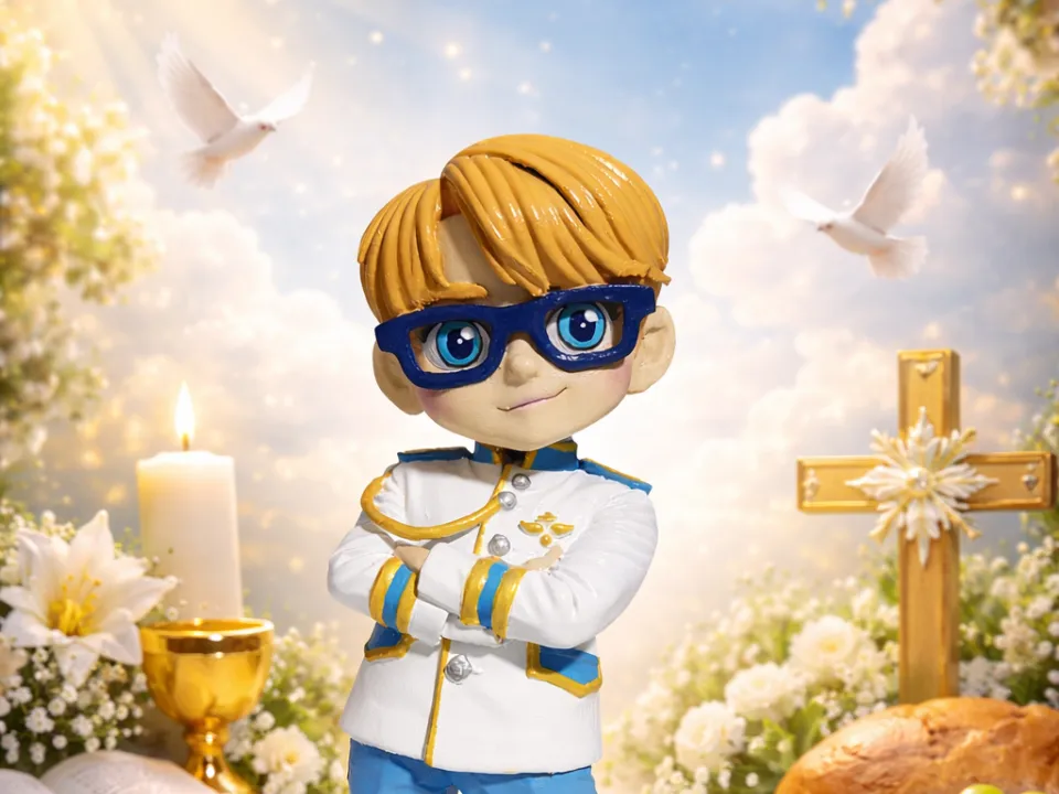 First Communion Boy with Glasses, Chibi Communion