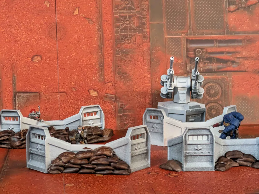 Defense Wall + Turret + Sandbags