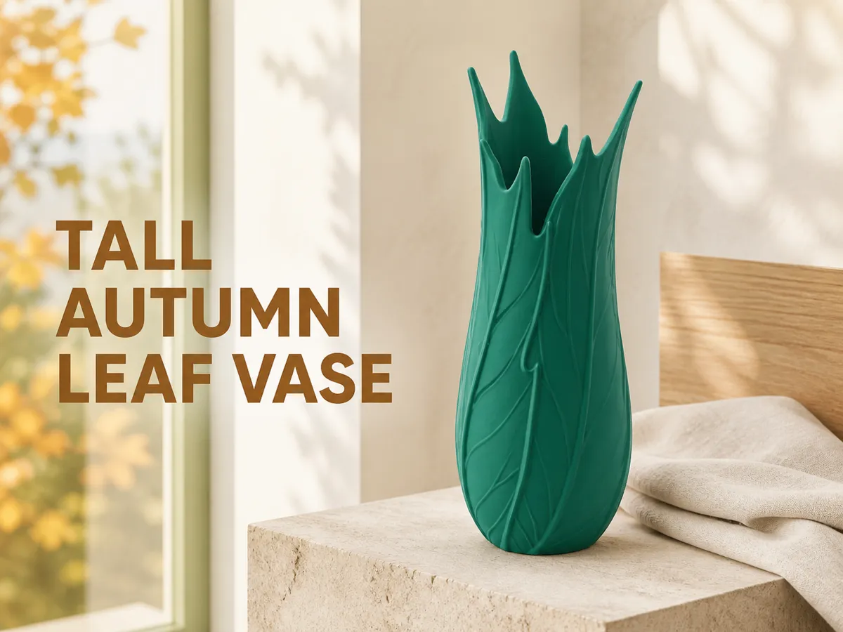 Tall Autumn Leaf Vase | Fall Decor