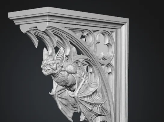 Halloween Goth Bat Architectural Shelf Support