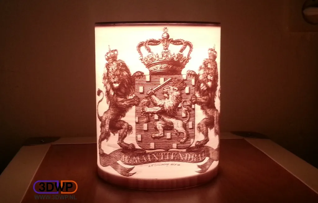 Wapen Van Nederland (Coat Of Arms Of The Netherlands) Lithophane Lamp - Decor, in stock in India