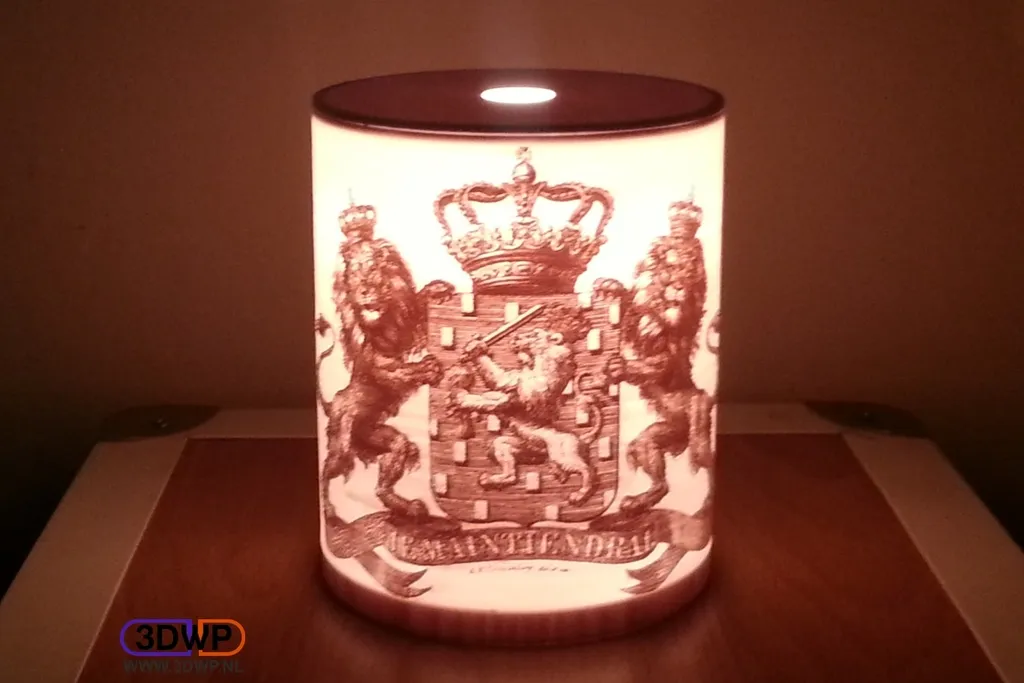 Wapen Van Nederland (Coat Of Arms Of The Netherlands) Lithophane Lamp, photo 2 of 3 - Wapen Van Nederland (Coat Of Arms Of The Netherlands) Lithophane Lamp Household