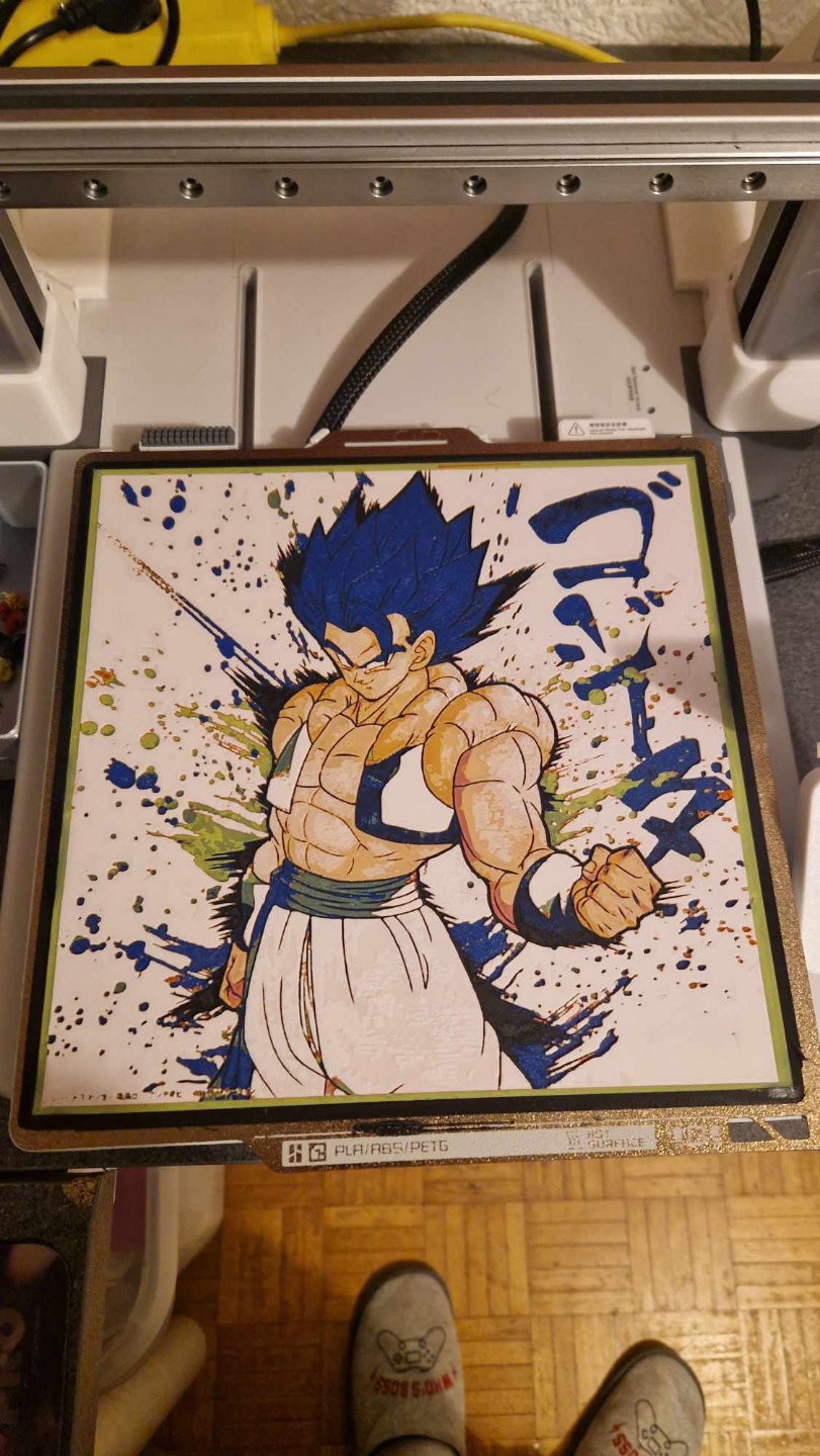 Dragon Ball Super - Gogeta Blue Hueforge, photo 2 of 4 - Dragon Ball Super - Gogeta Blue Hueforge Generative Art