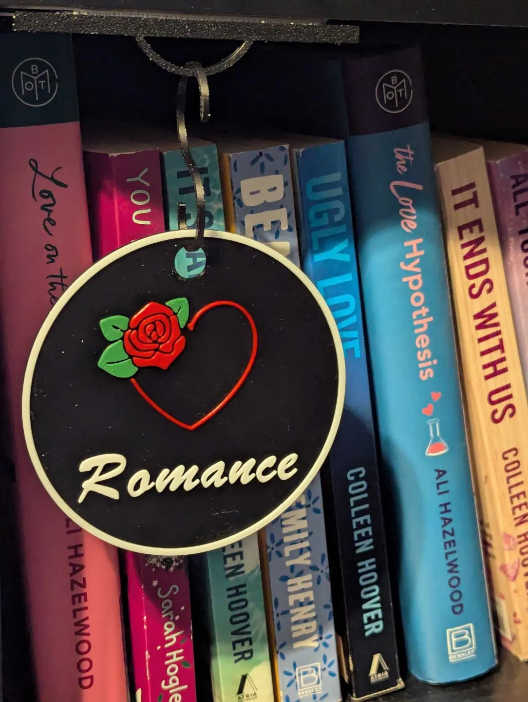Romance Bookshelf Genre Hanger, photo 2 of 2 - Romance Bookshelf Genre Hanger Household