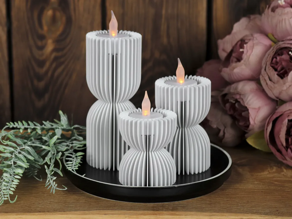 Pillars of Light 2: Hourglass Tealight Holder Set - Decor, in stock in India