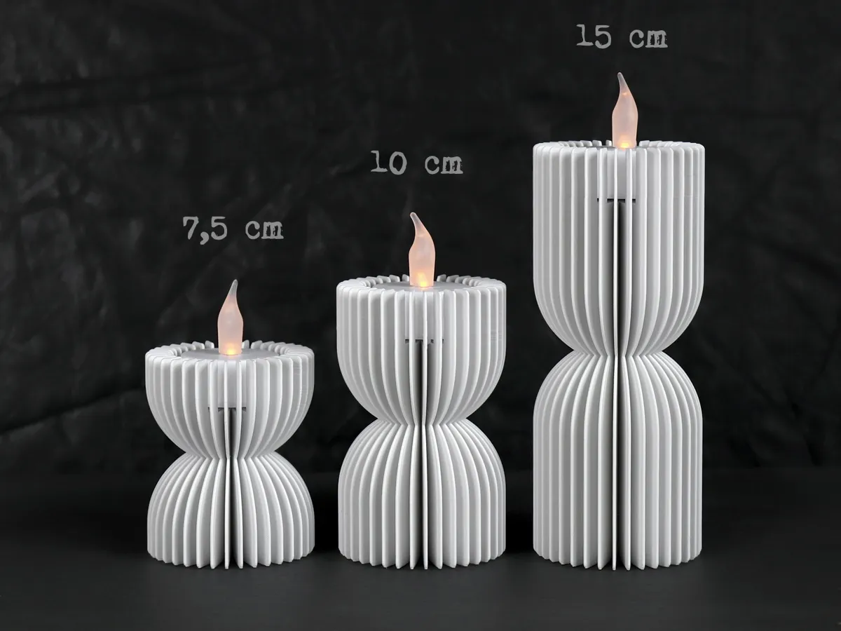 Pillars of Light 2: Hourglass Tealight Holder Set, photo 4 of 4 - Pillars of Light 2: Hourglass Tealight Holder Set Household