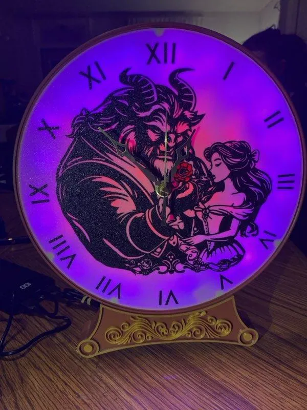 Beauty and the Beast Clock Face, photo 3 of 4 - Beauty and the Beast Clock Face Generative Art