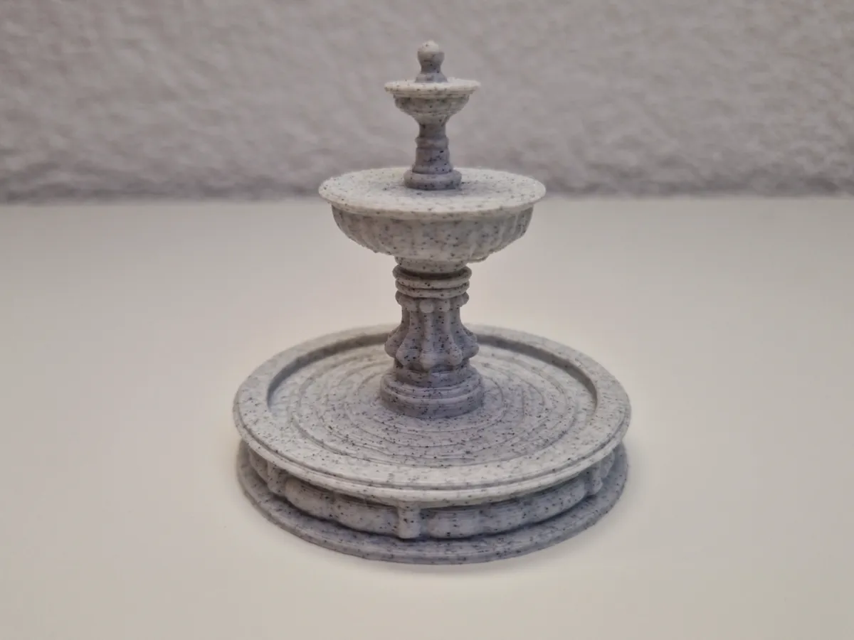 Miniature Fountain Model for Tabletop Diorama