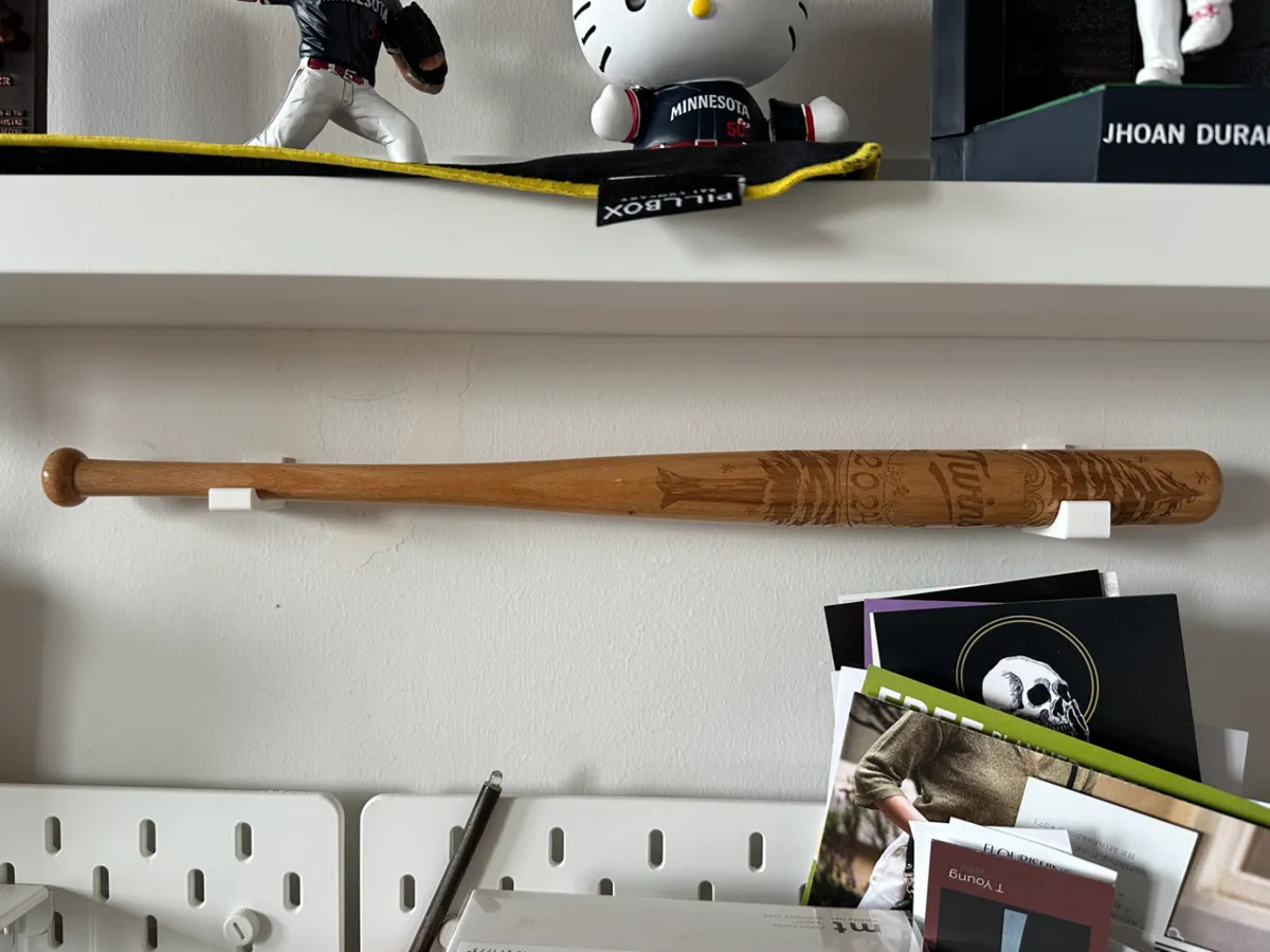 Mini Baseball Bat wall holder brackets
