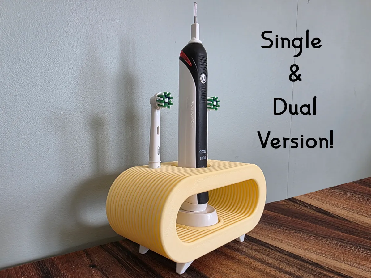 Ridged Modern Toothbrush Stand