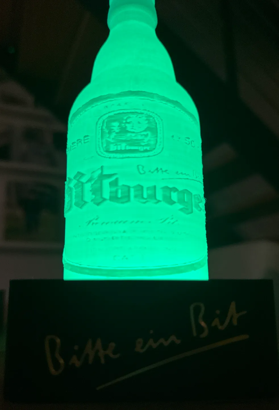 Bitburger lithophane lamp for beer lovers, photo 4 of 4 - Bitburger lithophane lamp for beer lovers Kitchen & Dining