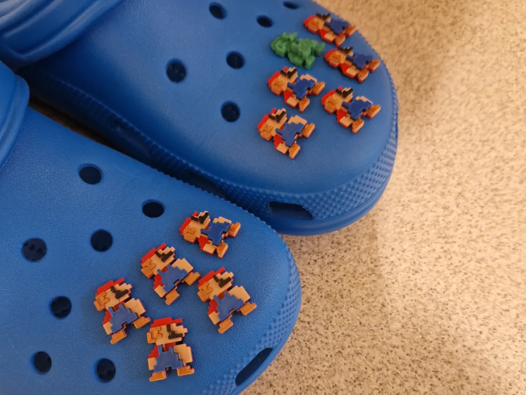 mario crocs charm