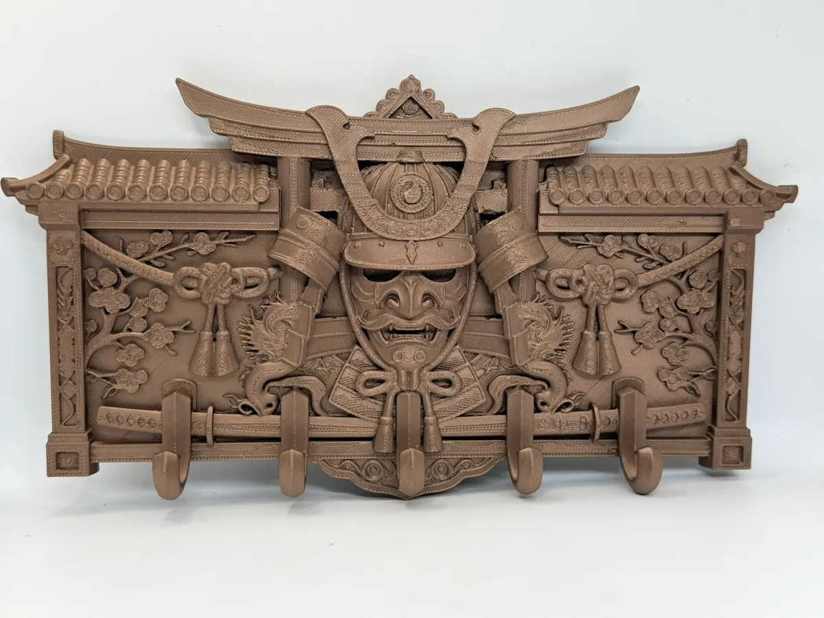 Samurai Mask Key Holder / Wall Rack, photo 3 of 4 - Samurai Mask Key Holder / Wall Rack Props & Cosplay