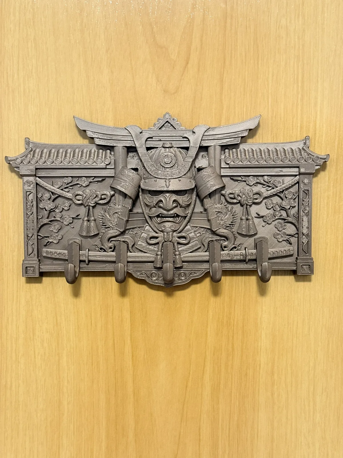 Samurai Mask Key Holder / Wall Rack, photo 4 of 4 - Samurai Mask Key Holder / Wall Rack Props & Cosplay