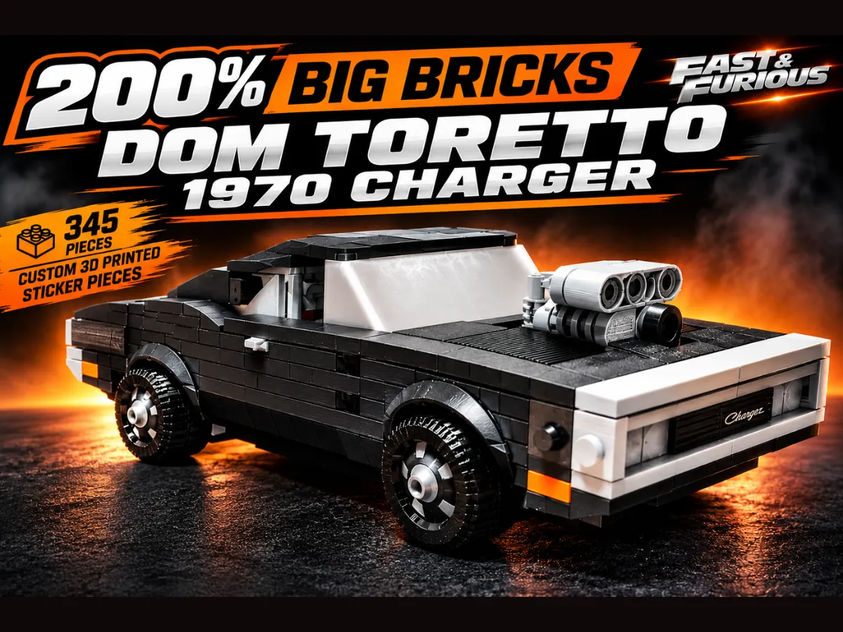 200% BIG BRICKS - Dom Toretto's 1970 Charger