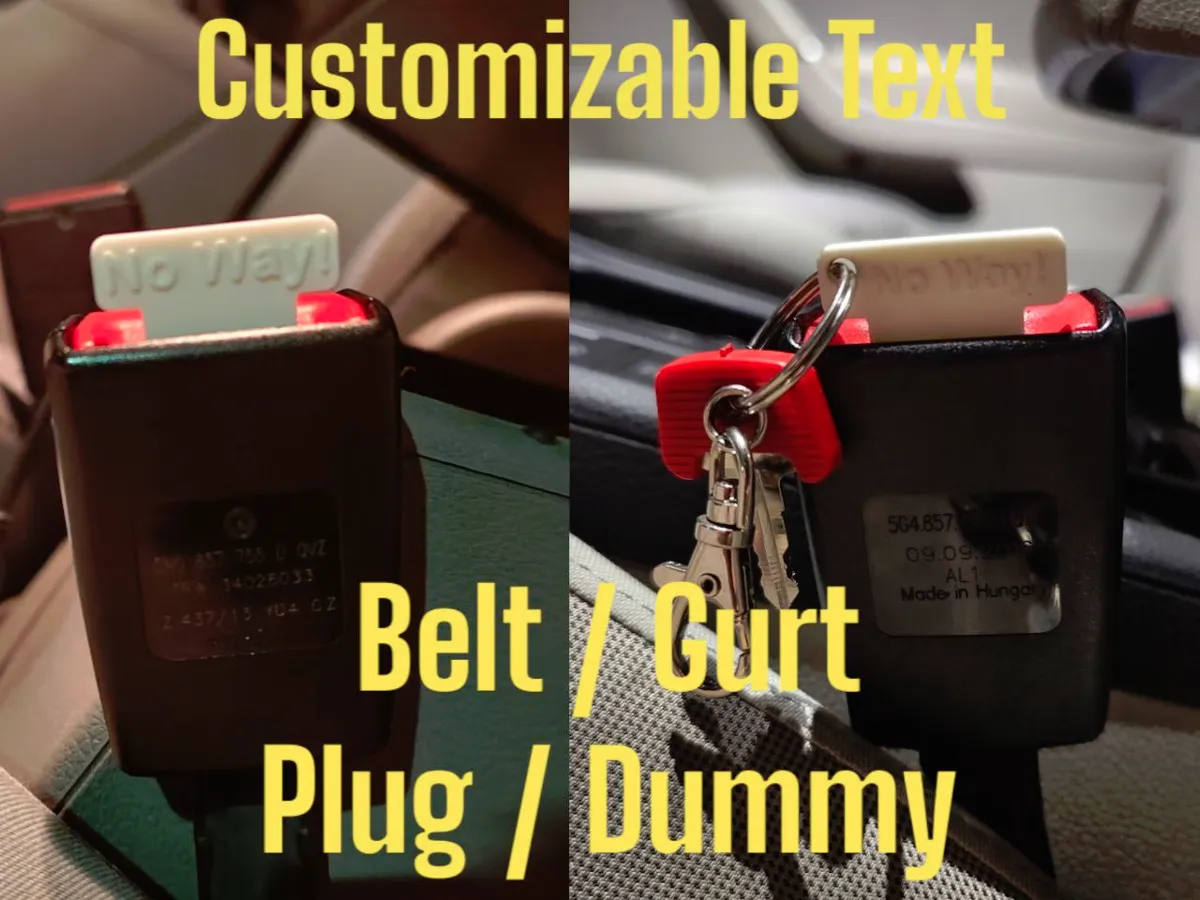 Gurt / Belt - Dummy / Plug, Customizable Text