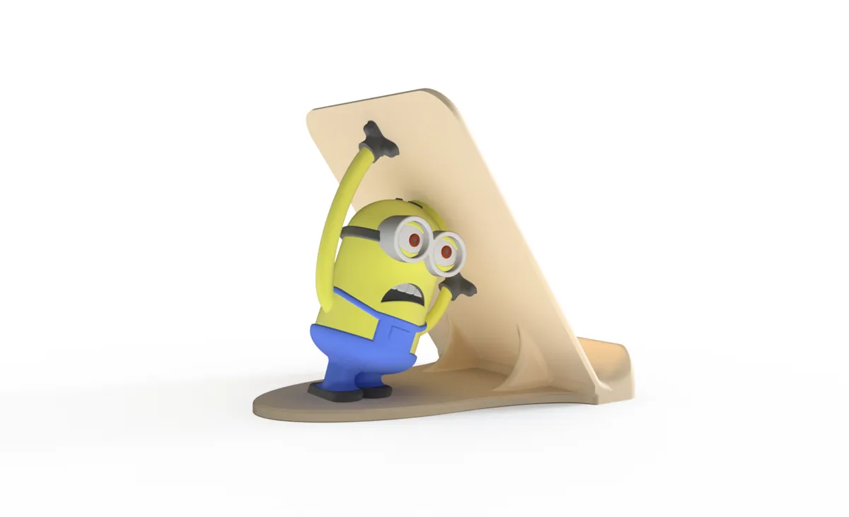 Minion Character Phone Stand, photo 2 of 2 - Minion Character Phone Stand Household
