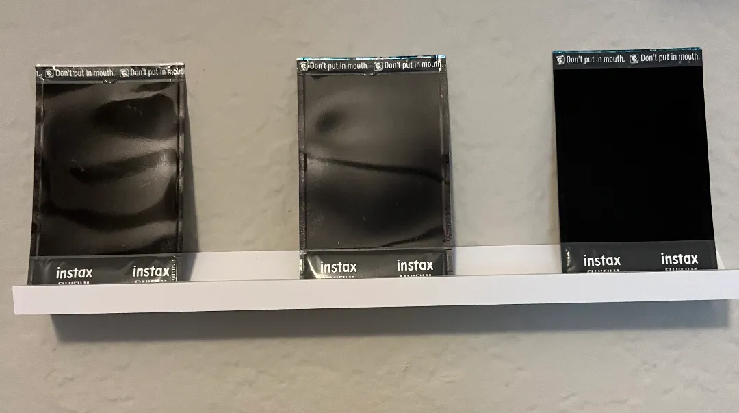 Polaroid shelf