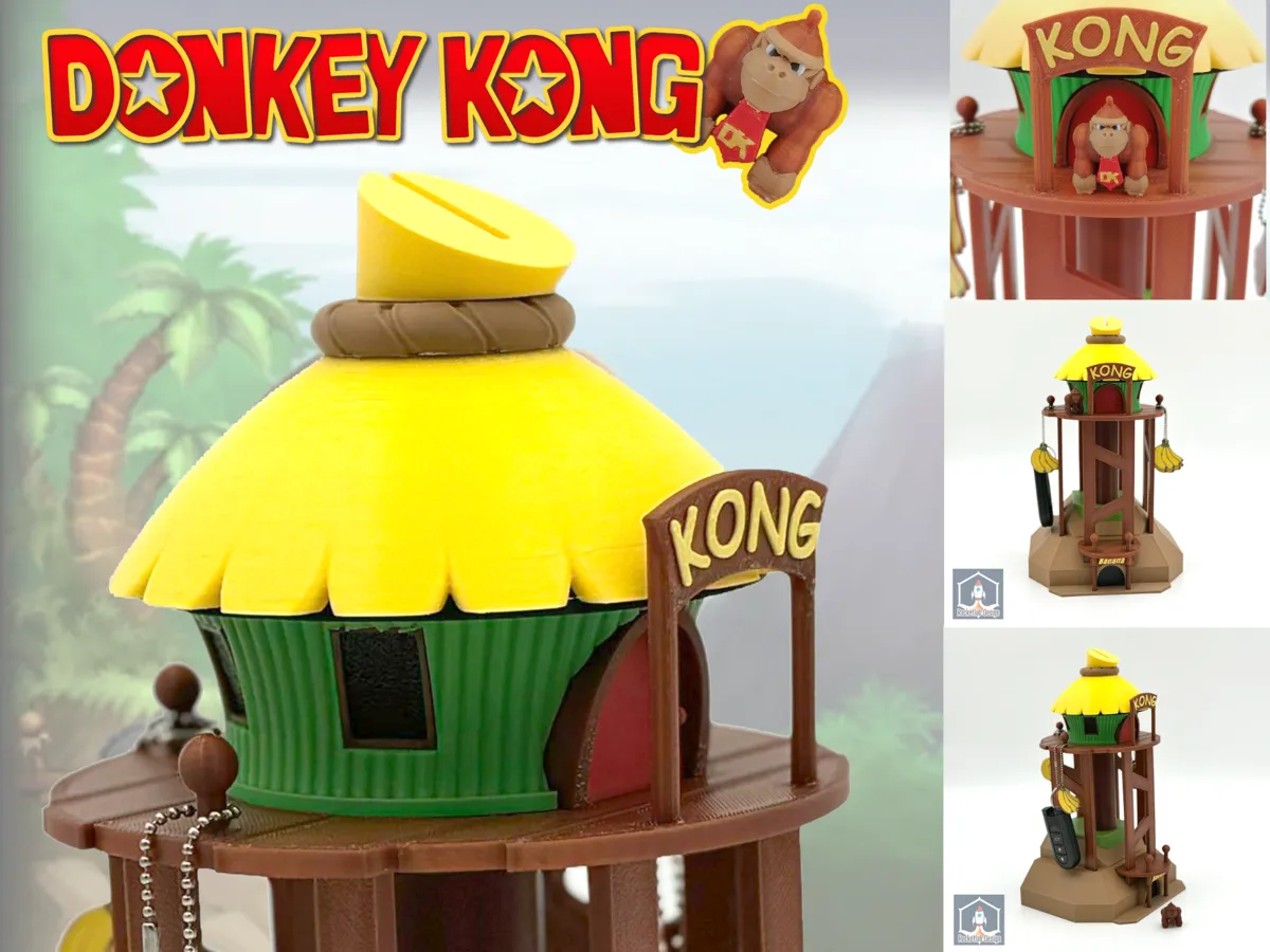Donkey Kong Tree House Key Hanger & Piggy Bank - Architecture, in stock in India