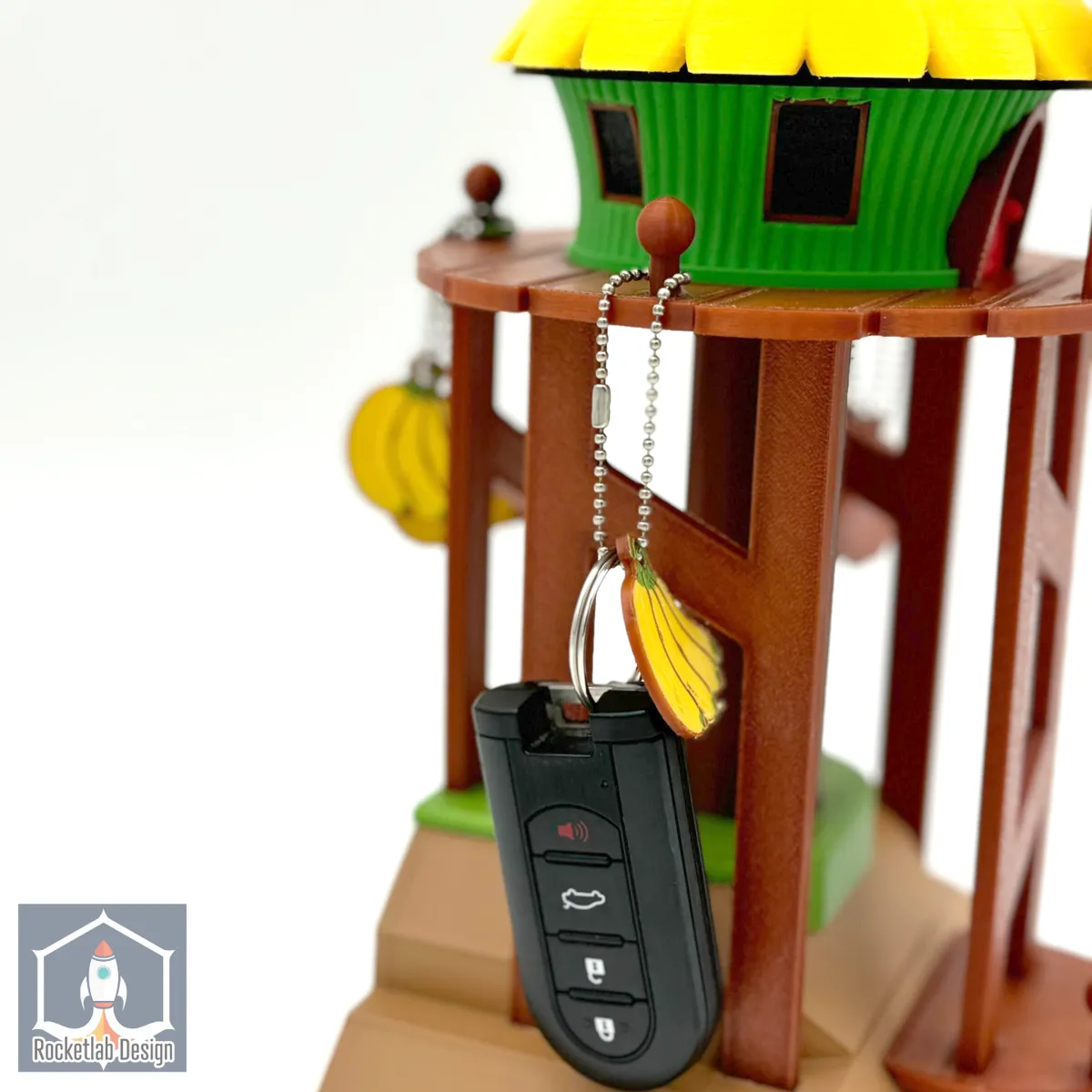 Donkey Kong Tree House Key Hanger & Piggy Bank, photo 3 of 4 - Donkey Kong Tree House Key Hanger & Piggy Bank Miniatures