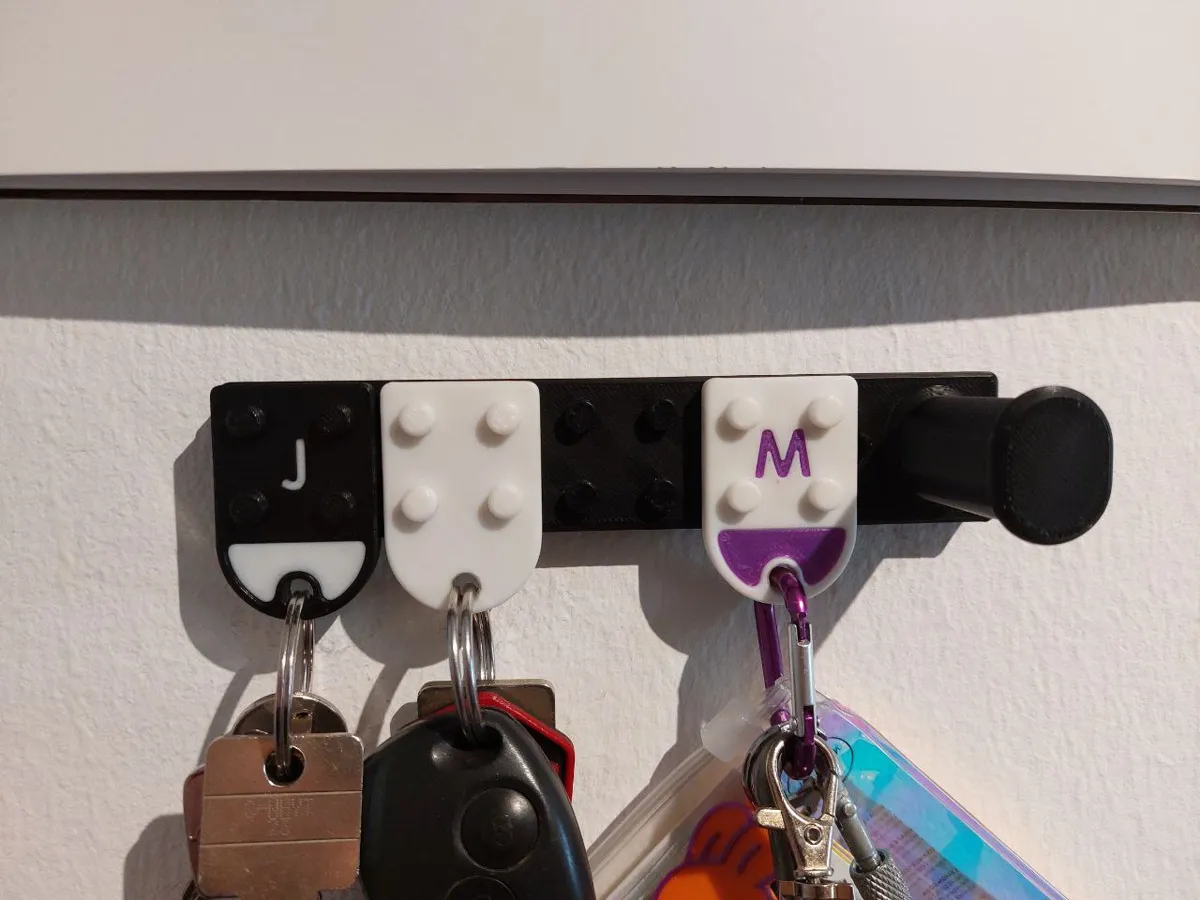 BRICK KEY HOLDER BOARD WITH KEY HOLDERS - Wall Key Hooks, in stock