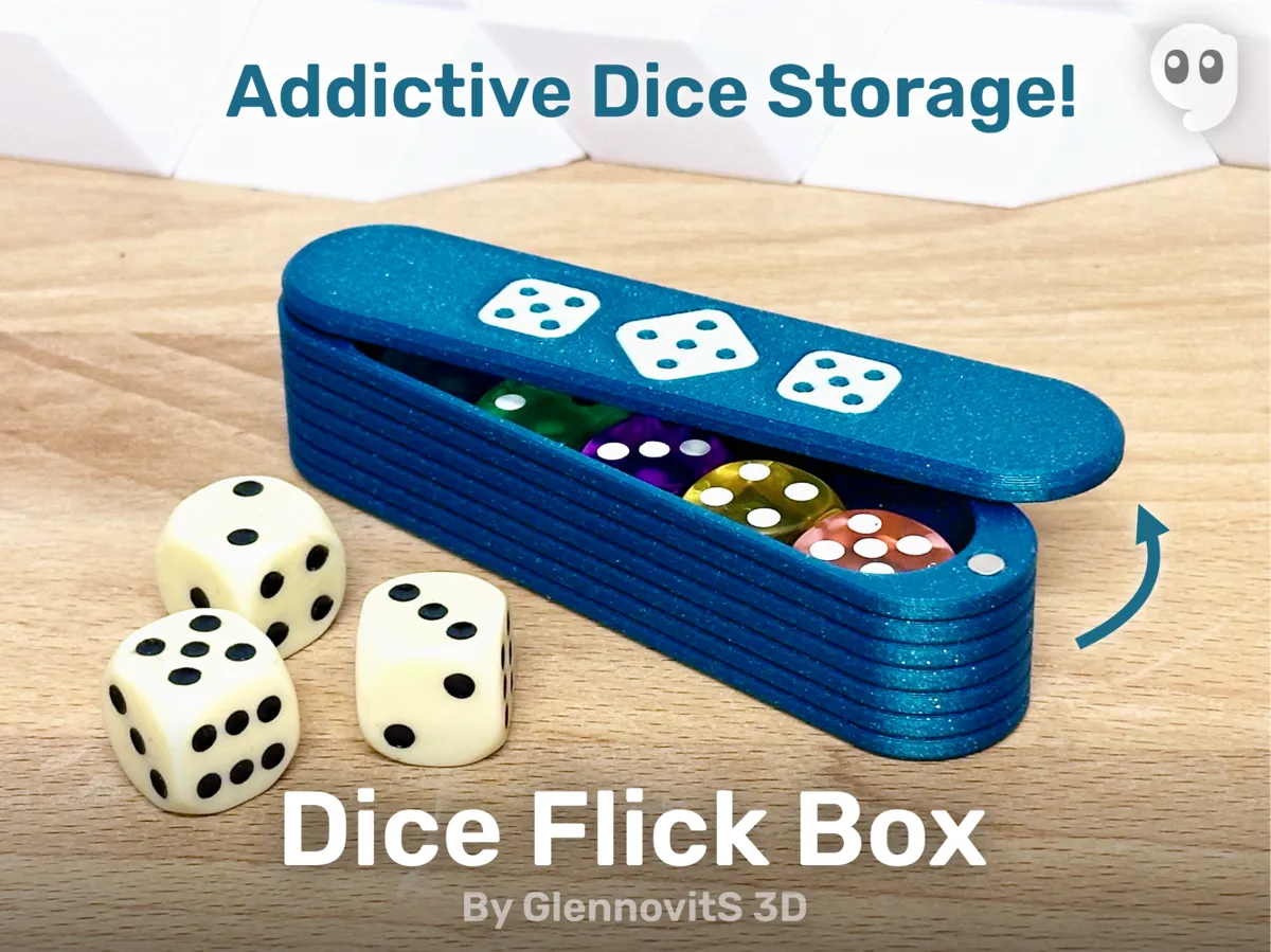 Dice Flick Box (magnetic fidget dice storage) - Board Games, in stock in India